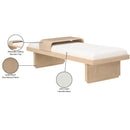 Meridian Arlington Cream Chenille Fabric Bench IMAGE 10