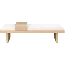 Meridian Arlington Cream Chenille Fabric Bench IMAGE 4