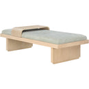 Meridian Arlington Mint Green Chenille Fabric Bench IMAGE 3