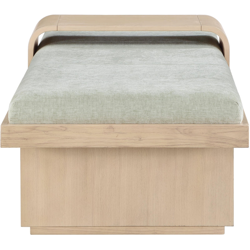 Meridian Arlington Mint Green Chenille Fabric Bench IMAGE 5