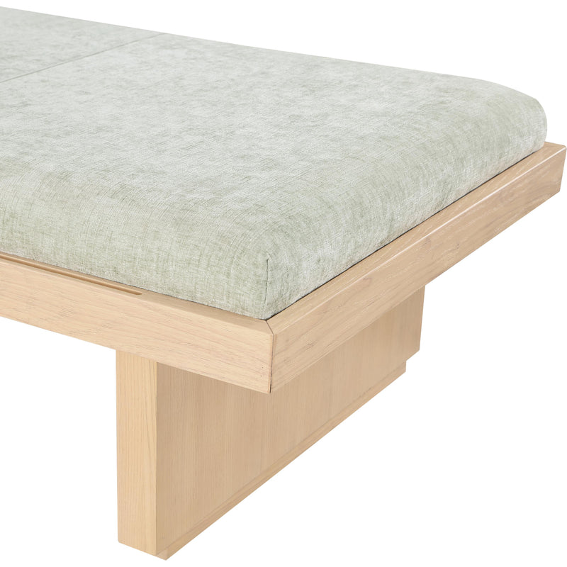 Meridian Arlington Mint Green Chenille Fabric Bench IMAGE 6
