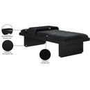 Meridian Arlington Black Chenille Fabric Bench IMAGE 10