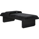 Meridian Arlington Black Chenille Fabric Bench IMAGE 3