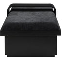 Meridian Arlington Black Chenille Fabric Bench IMAGE 5