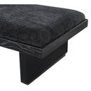 Meridian Arlington Black Chenille Fabric Bench IMAGE 6