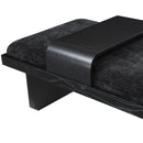 Meridian Arlington Black Chenille Fabric Bench IMAGE 7