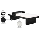 Meridian Arlington Cream Chenille Fabric Bench IMAGE 10