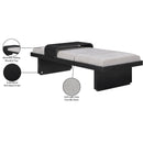 Meridian Arlington Light Grey Chenille Fabric Bench IMAGE 10