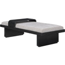 Meridian Arlington Light Grey Chenille Fabric Bench IMAGE 3