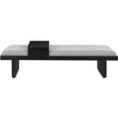 Meridian Arlington Light Grey Chenille Fabric Bench IMAGE 4