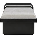 Meridian Arlington Light Grey Chenille Fabric Bench IMAGE 5