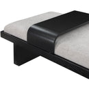 Meridian Arlington Light Grey Chenille Fabric Bench IMAGE 7