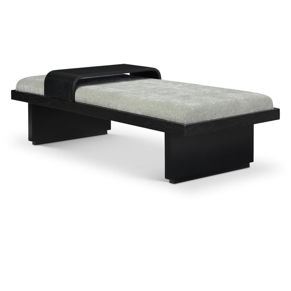 Meridian Arlington Mint Green Chenille Fabric Bench IMAGE 1