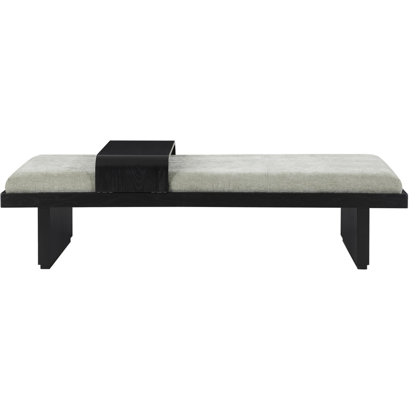 Meridian Arlington Mint Green Chenille Fabric Bench IMAGE 4
