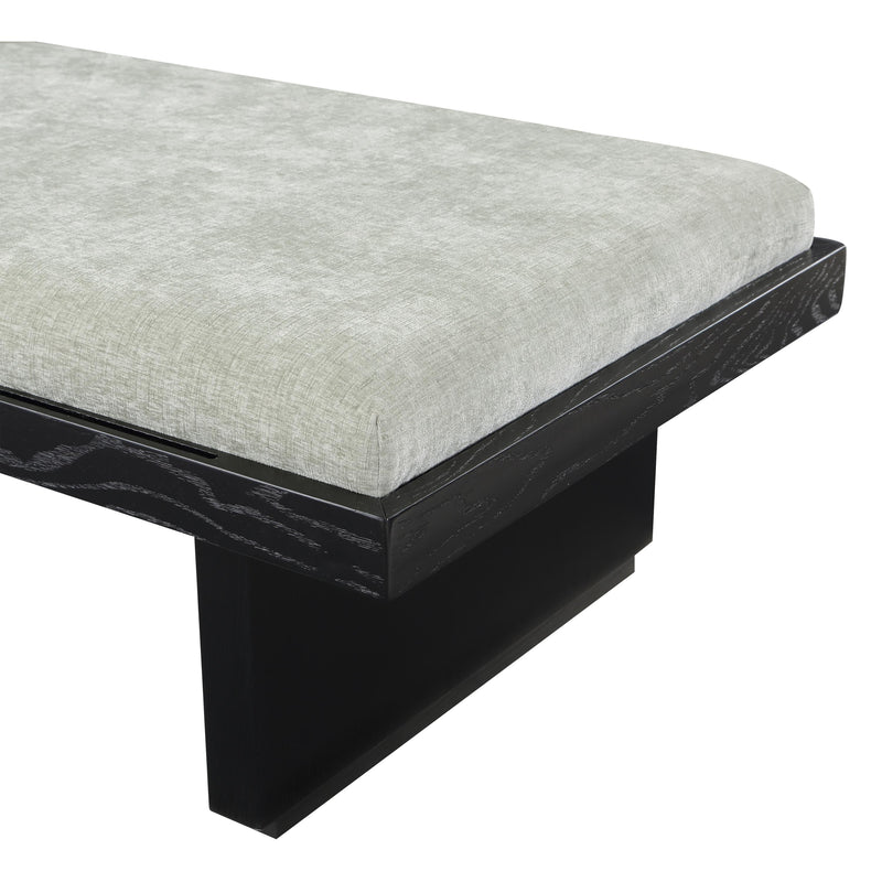 Meridian Arlington Mint Green Chenille Fabric Bench IMAGE 6