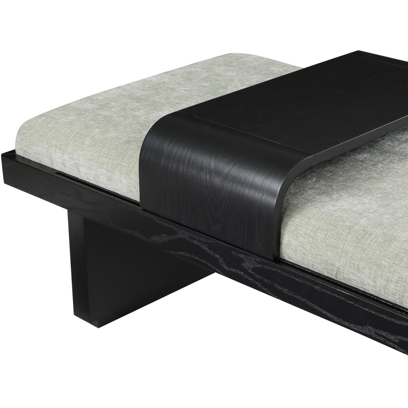 Meridian Arlington Mint Green Chenille Fabric Bench IMAGE 7