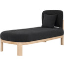 Meridian Maybourne Black Boucle Fabric Chaise/Bench IMAGE 3