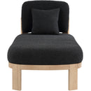 Meridian Maybourne Black Boucle Fabric Chaise/Bench IMAGE 5