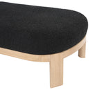 Meridian Maybourne Black Boucle Fabric Chaise/Bench IMAGE 7