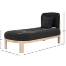 Meridian Maybourne Black Boucle Fabric Chaise/Bench IMAGE 8