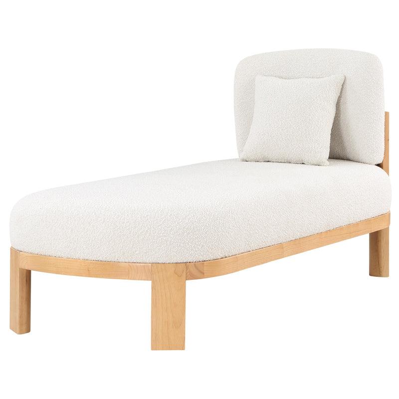 Meridian Maybourne Cream Boucle Fabric Chaise/Bench IMAGE 3