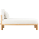 Meridian Maybourne Cream Boucle Fabric Chaise/Bench IMAGE 4