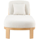 Meridian Maybourne Cream Boucle Fabric Chaise/Bench IMAGE 5