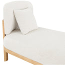Meridian Maybourne Cream Boucle Fabric Chaise/Bench IMAGE 6