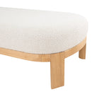 Meridian Maybourne Cream Boucle Fabric Chaise/Bench IMAGE 7