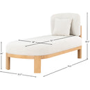 Meridian Maybourne Cream Boucle Fabric Chaise/Bench IMAGE 8