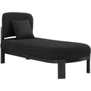 Meridian Maybourne Black Boucle Fabric Chaise/Bench IMAGE 3