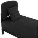 Meridian Maybourne Black Boucle Fabric Chaise/Bench IMAGE 6