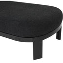 Meridian Maybourne Black Boucle Fabric Chaise/Bench IMAGE 7