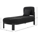 Meridian Maybourne Black Boucle Fabric Chaise/Bench IMAGE 8