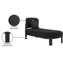 Meridian Maybourne Black Boucle Fabric Chaise/Bench IMAGE 9