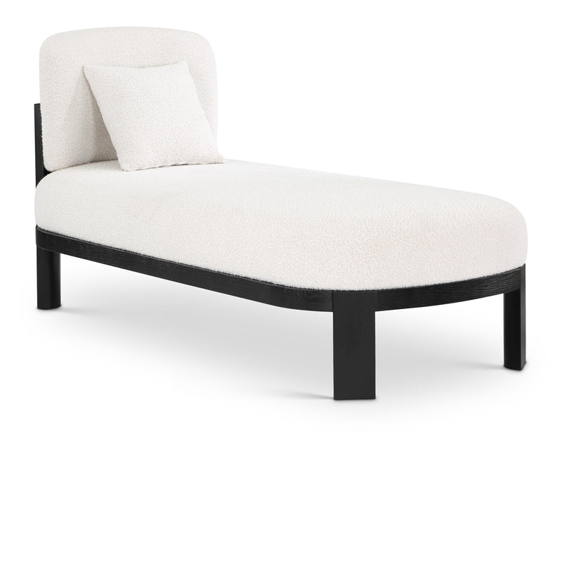 Meridian Maybourne Cream Boucle Fabric Chaise/Bench IMAGE 1