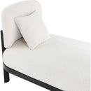 Meridian Maybourne Cream Boucle Fabric Chaise/Bench IMAGE 6