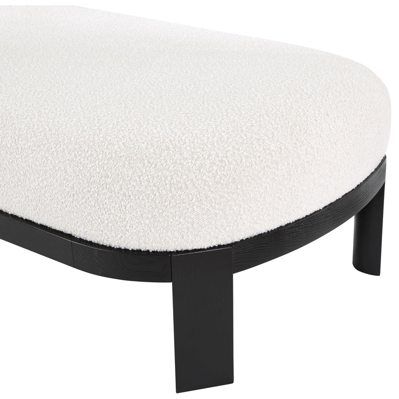 Meridian Maybourne Cream Boucle Fabric Chaise/Bench IMAGE 7