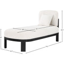 Meridian Maybourne Cream Boucle Fabric Chaise/Bench IMAGE 8