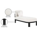 Meridian Maybourne Cream Boucle Fabric Chaise/Bench IMAGE 9