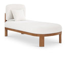Meridian Maybourne Cream Boucle Fabric Chaise/Bench IMAGE 1