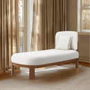 Meridian Maybourne Cream Boucle Fabric Chaise/Bench IMAGE 2