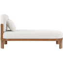 Meridian Maybourne Cream Boucle Fabric Chaise/Bench IMAGE 4