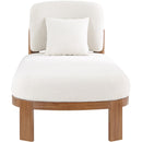 Meridian Maybourne Cream Boucle Fabric Chaise/Bench IMAGE 5