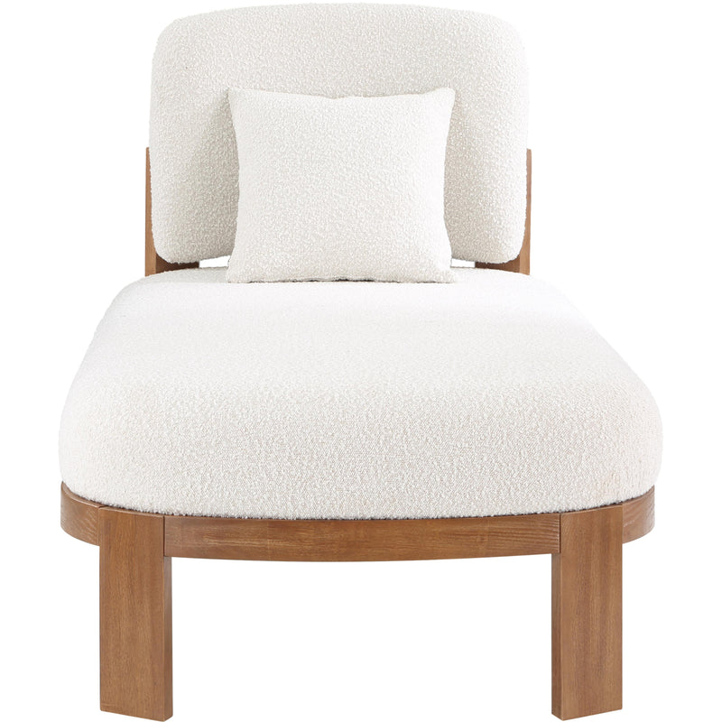 Meridian Maybourne Cream Boucle Fabric Chaise/Bench IMAGE 5