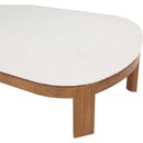 Meridian Maybourne Cream Boucle Fabric Chaise/Bench IMAGE 6