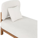 Meridian Maybourne Cream Boucle Fabric Chaise/Bench IMAGE 7