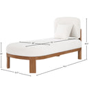 Meridian Maybourne Cream Boucle Fabric Chaise/Bench IMAGE 8