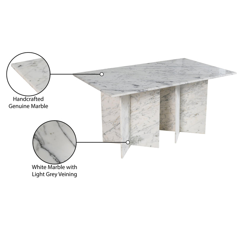 Meridian Verona White Dining Table (3 Boxes) IMAGE 11