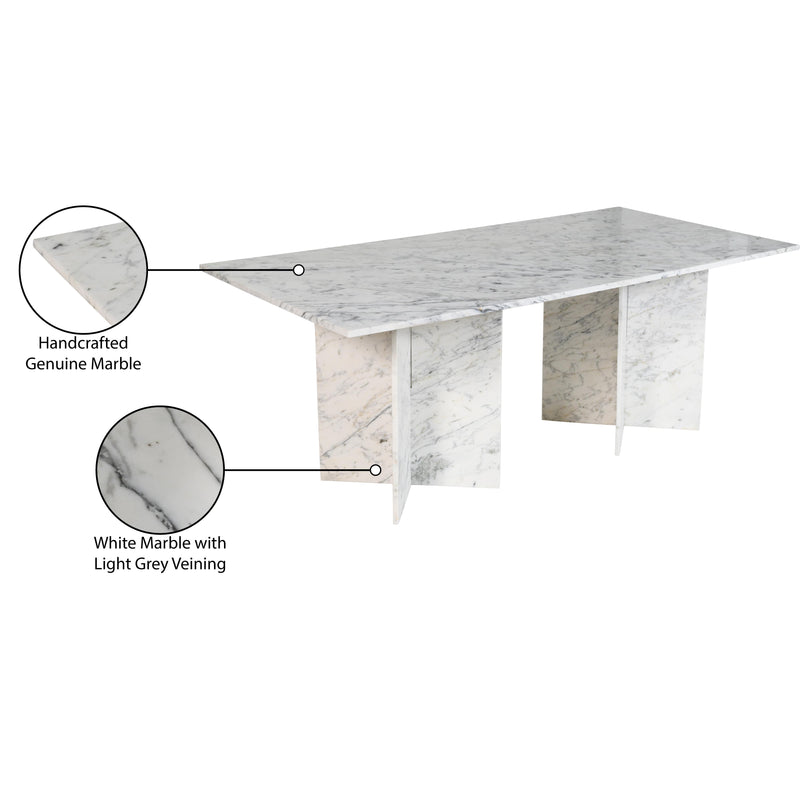 Meridian Verona White Dining Table (3 Boxes) IMAGE 10